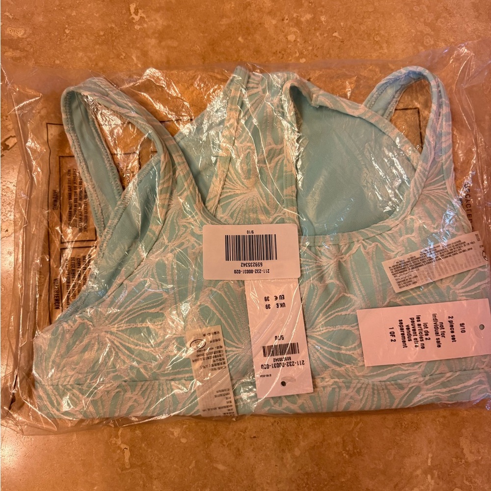 Abercrombie & Fitch Kids Swim 2 piece set Bikini - Light Blue and White